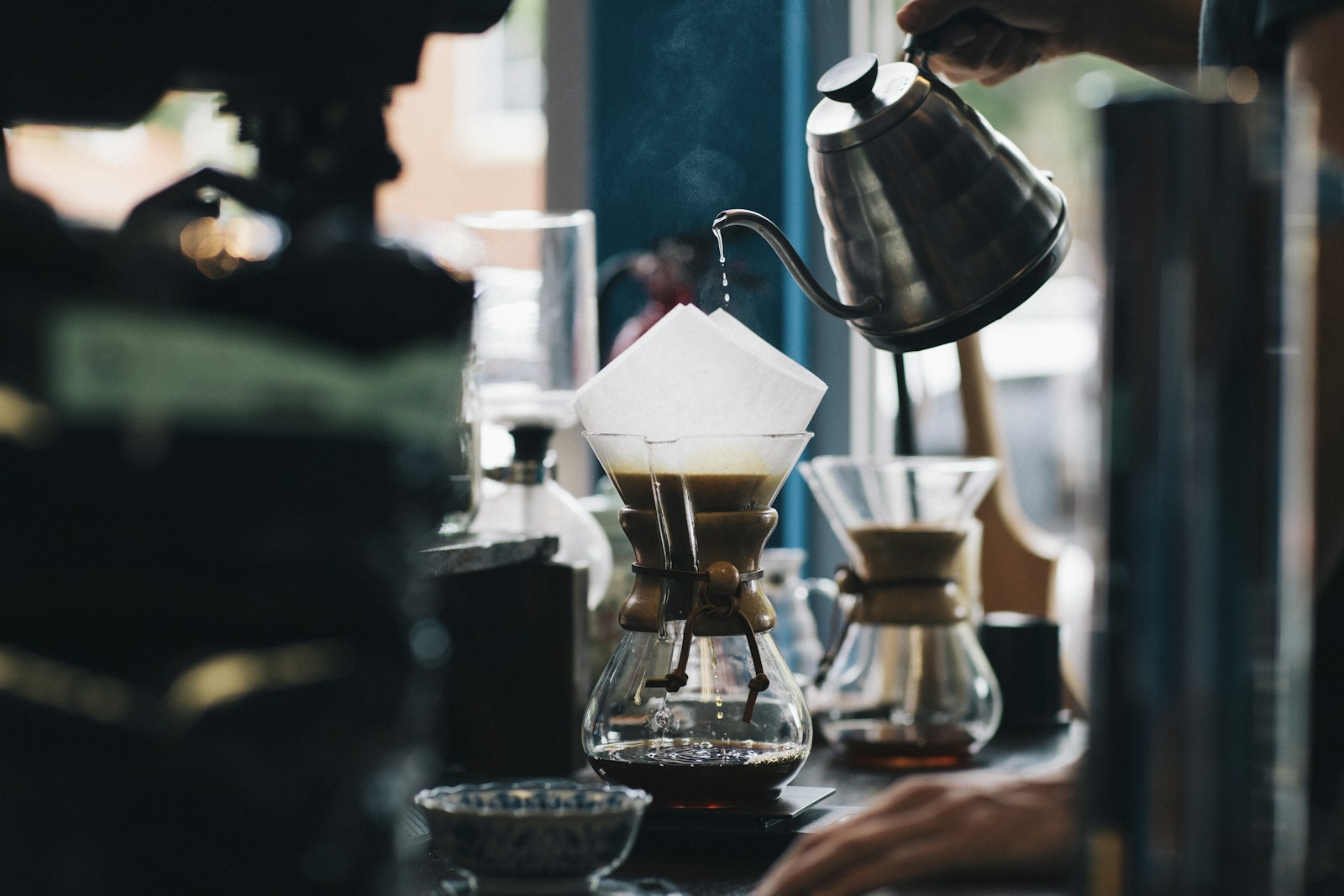 Coffee prepared for a quiet morning